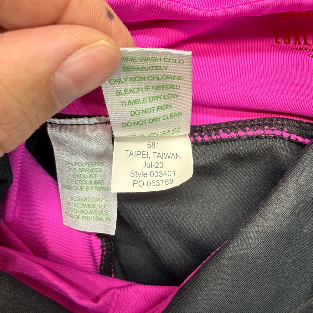 Lilly Pulitzer Pants Women's XS Luxletic Leggings Black Mesh Lattice Pocket Yoga - Picture 5 of 12